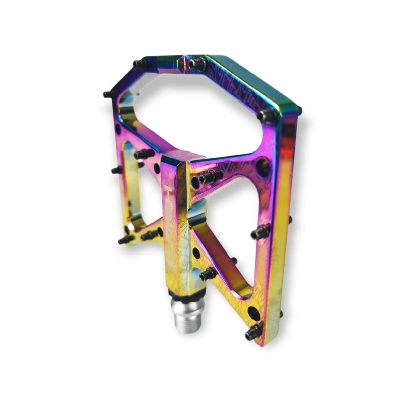 Pédales ICE FAST Butch Aluminium CNC 9/16e Oil Slick – Image 2