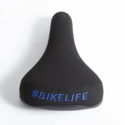 Selle BIKELIFE Noire Logo Bleu