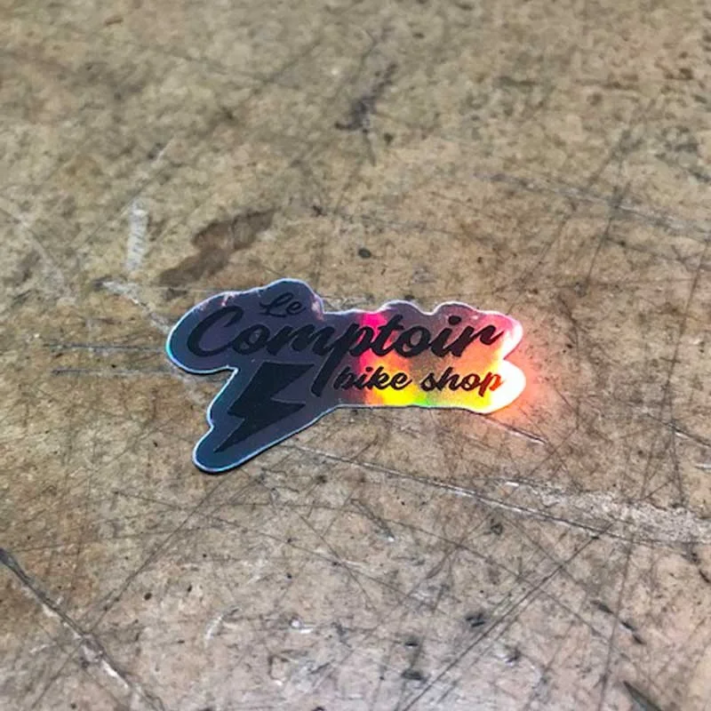 Sticker LECOMPTOIRBIKESHOP Holographic Small – Image 2