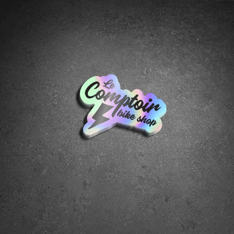 Sticker LECOMPTOIRBIKESHOP Holographic Small – Image 3